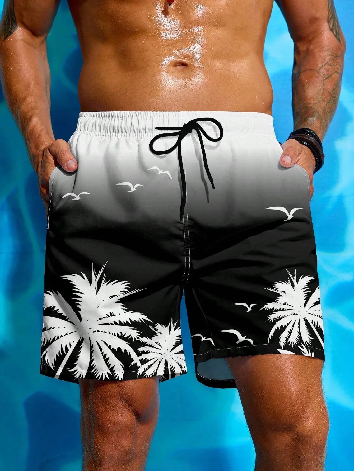 Palm Paradise | Men's Swim Shorts with Tropical Print 6