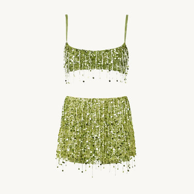 Variant image for Shiny Sequin Tassel | Ladies Bikini Set-21