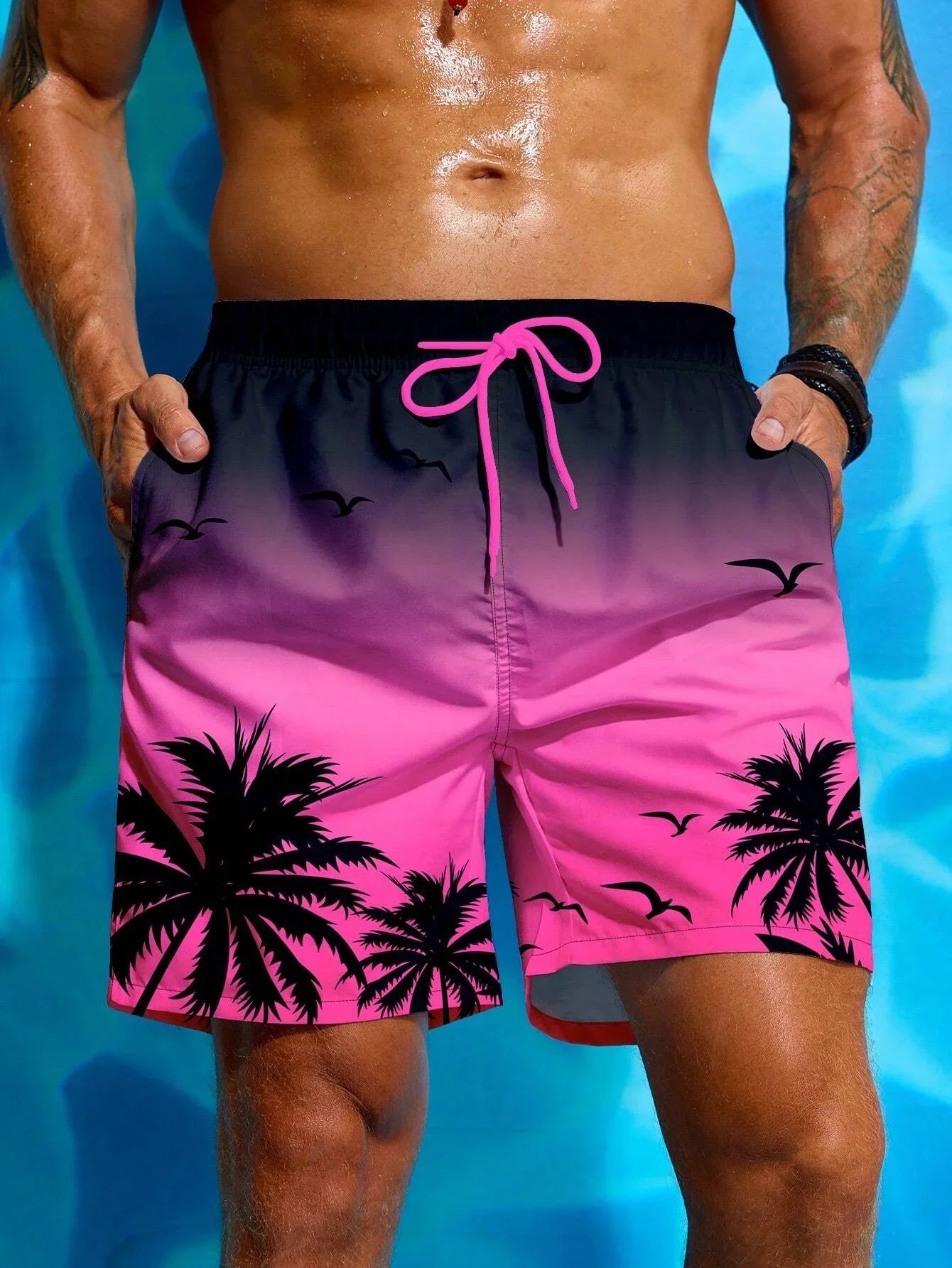 Palm Paradise | Men's Swim Shorts with Tropical Print 5