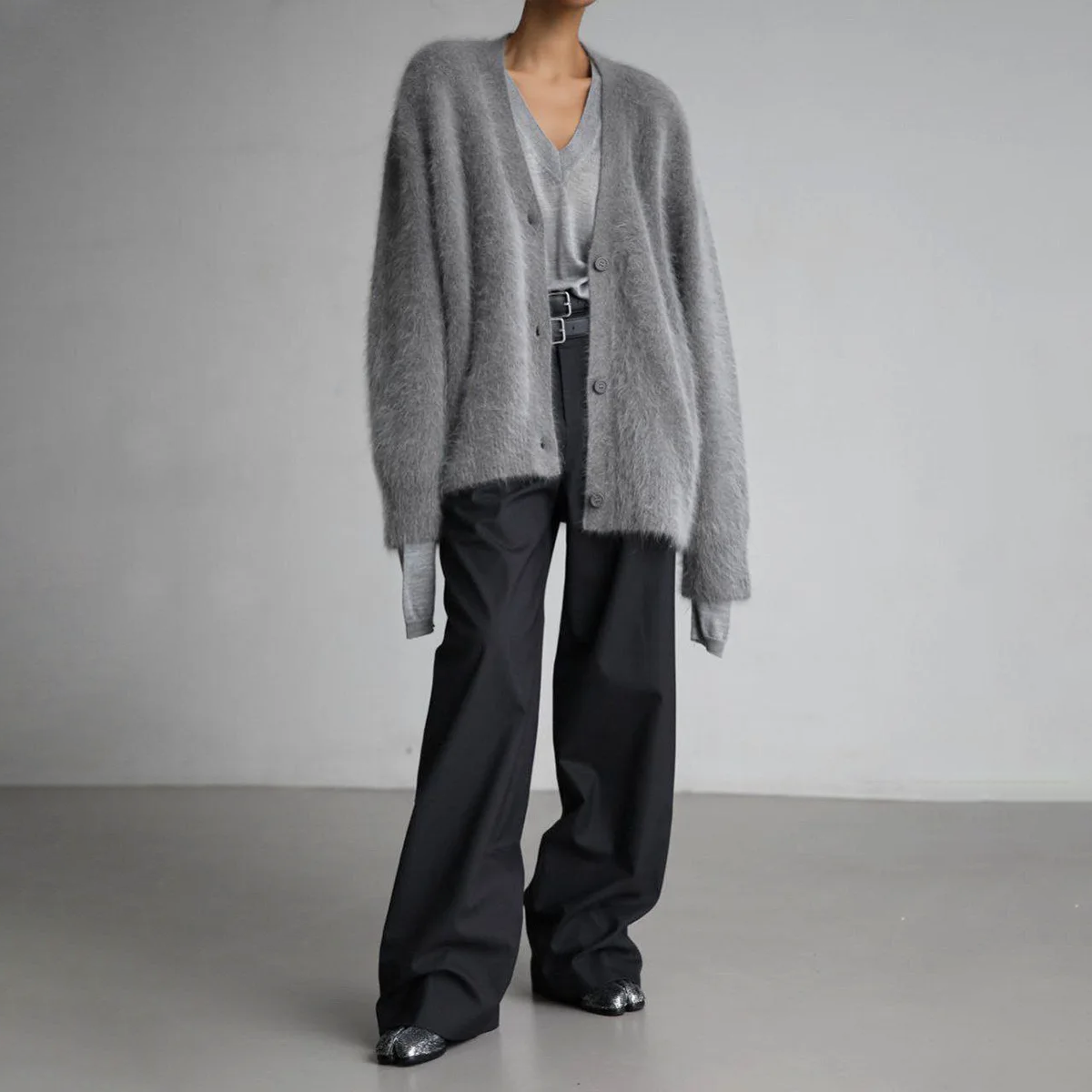 Olivia | Cashmere and Nylon Loose Cardigan