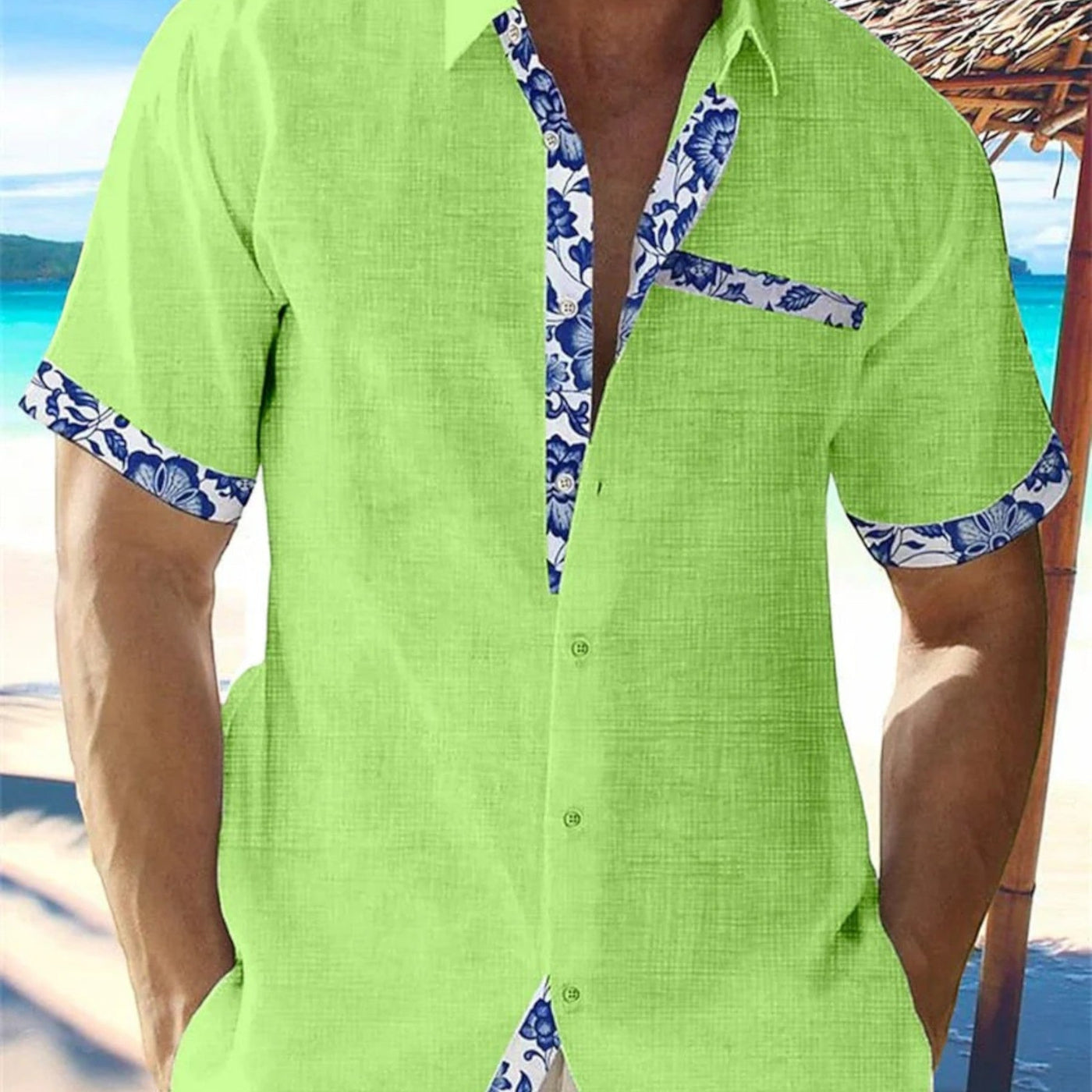 Variant image for Grove | Tropical Men's Blouse-49