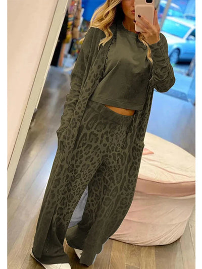 Molly | Leopard print Sweater and Pants Set