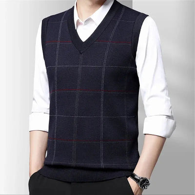 Sebastian | Academic Checkered Kinit Sweater