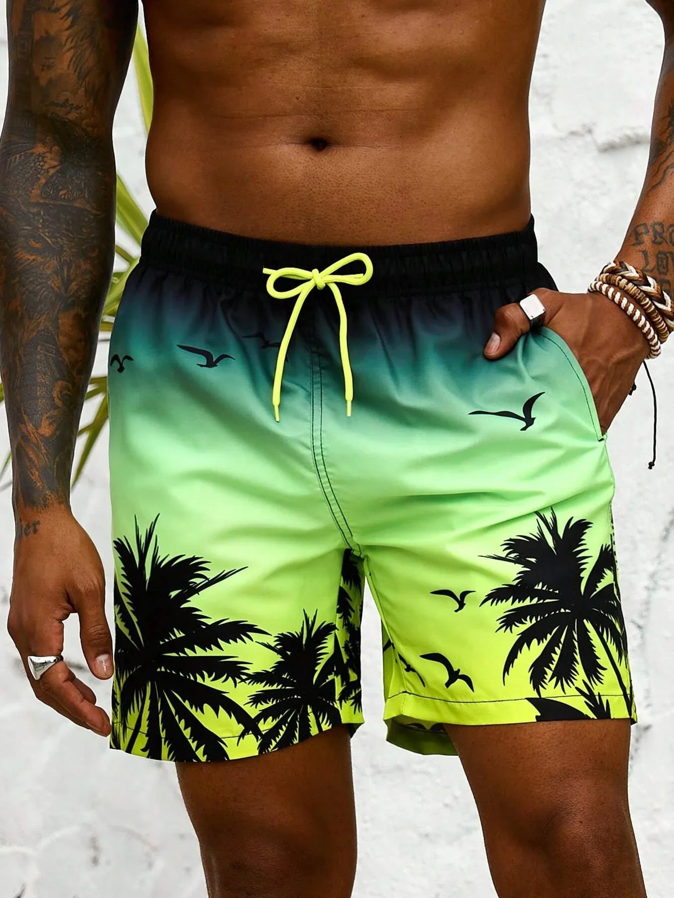 Palm Paradise | Men's Swim Shorts with Tropical Print 4