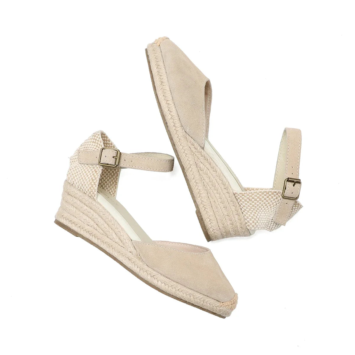 Evelyn | Wedge Sandals for Women - Genuine Cow Suede Flatform Wedges-1
