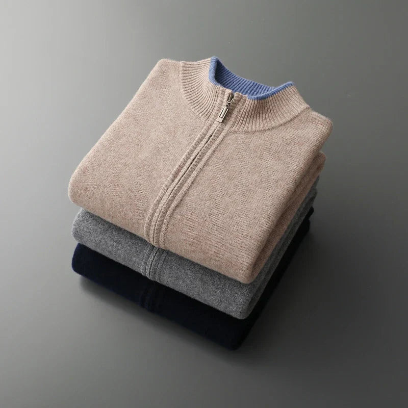 Ashton | Cashmere jacket with zipper