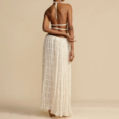 Bella | 2 Piece White Beach Outfit-4