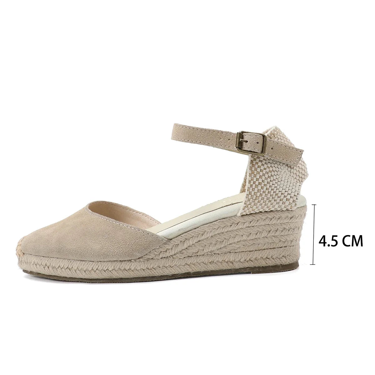 Evelyn | Wedge Sandals for Women - Genuine Cow Suede Flatform Wedges-4