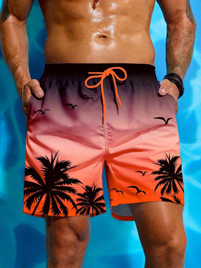 Palm Paradise | Men's Swim Shorts with Tropical Print 1