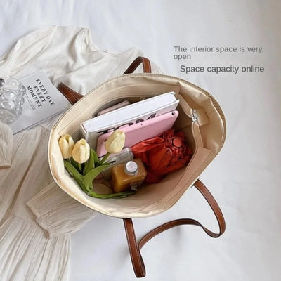 Sandy Shores | Large Straw Beach Bag-4