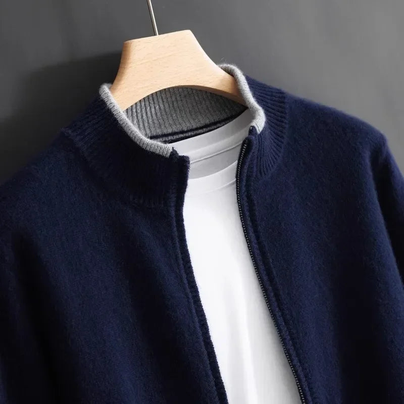 Ashton | Cashmere jacket with zipper