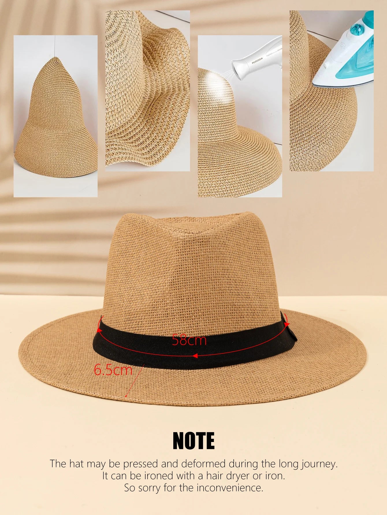 Panama | Wide Brim Sun Hat for Women - Perfect Beach Accessory-5