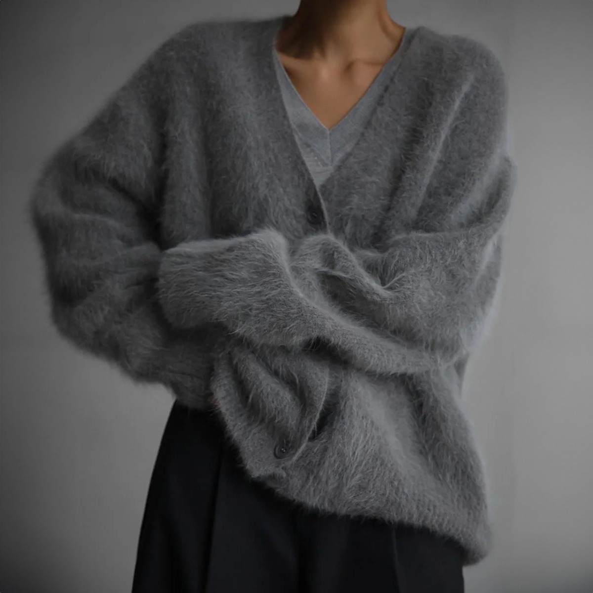 Olivia | Cashmere and Nylon Loose Cardigan