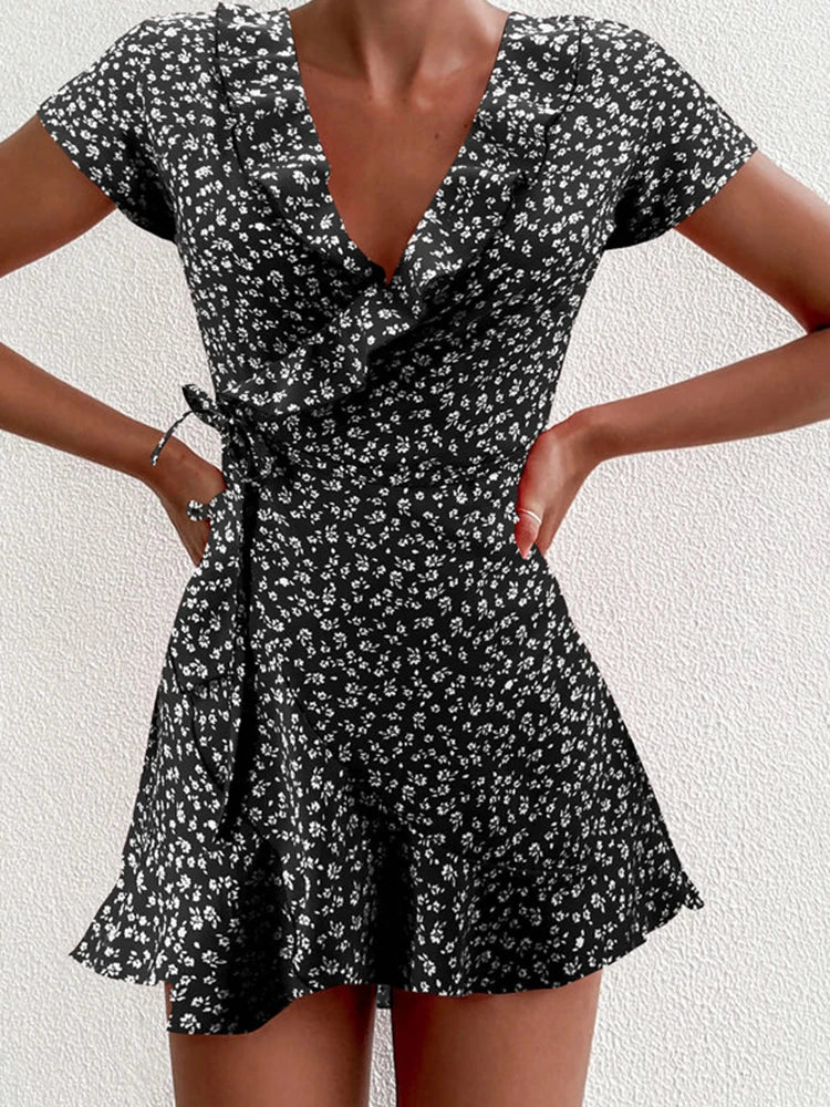 Variant image for Floral Delight | Women's A-Line Summer Dress-1