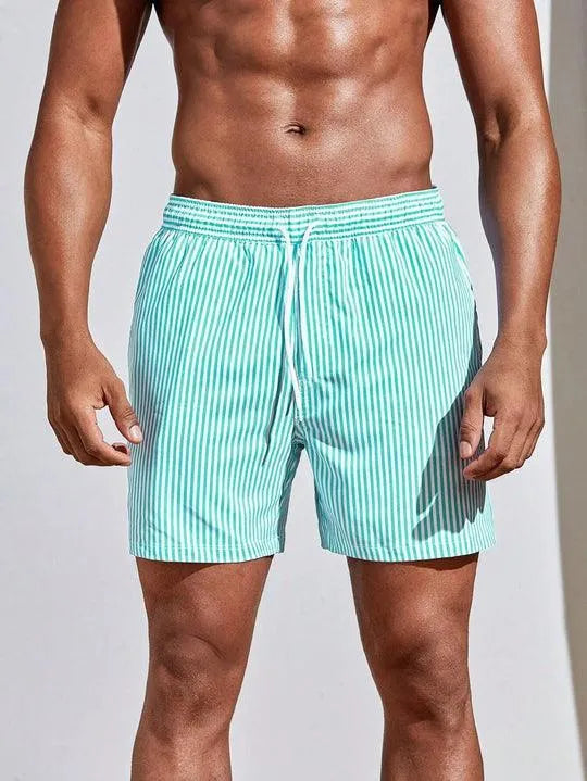 Striped Wave | Men's Swim Trunks 5