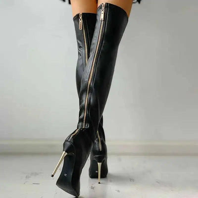 Sabine | Stylish over the knee boots with stiletto heels