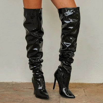 Sabrina | Elegant leather over the knee boots