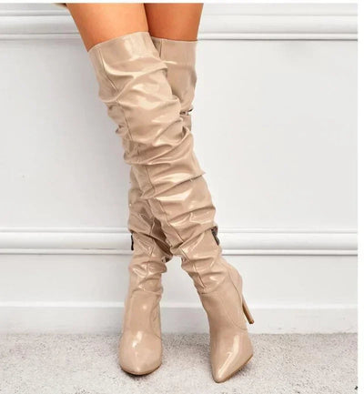 Sabrina | Elegant leather over the knee boots