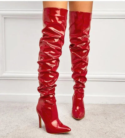 Sabrina | Elegant leather over the knee boots
