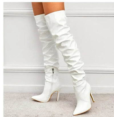 Sabrina | Elegant leather over the knee boots