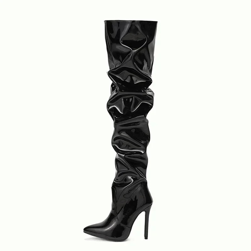 Sabrina | Elegant leather over the knee boots