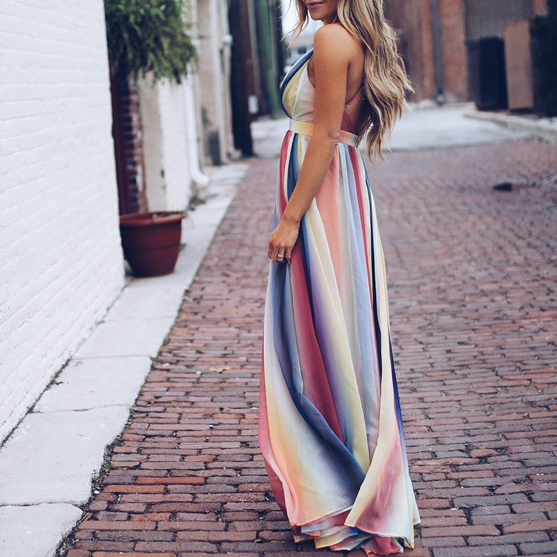 Sabrina | Flowing V-neck maxi dress