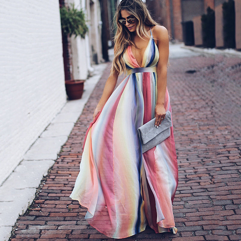 Sabrina | Flowing V-neck maxi dress