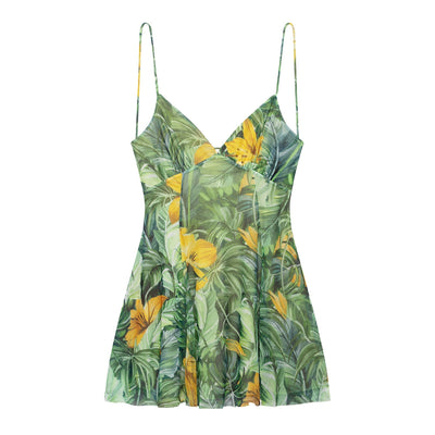 Sandra | Summer mini dress with floral pattern