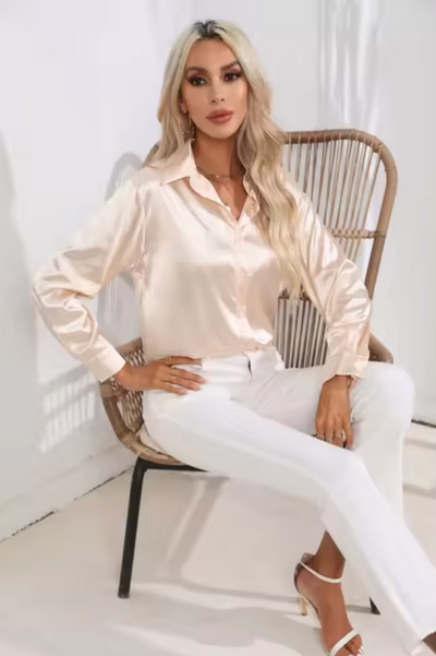 Doreen | Elegant Satin Charm Blouse