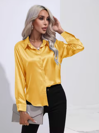 Doreen | Elegant Satin Charm Blouse