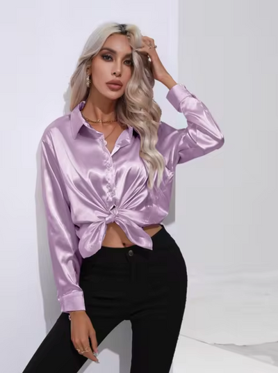 Doreen | Elegant Satin Charm Blouse