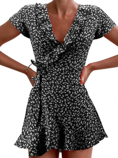 Floral Delight | Women's A-Line Summer Dress-3