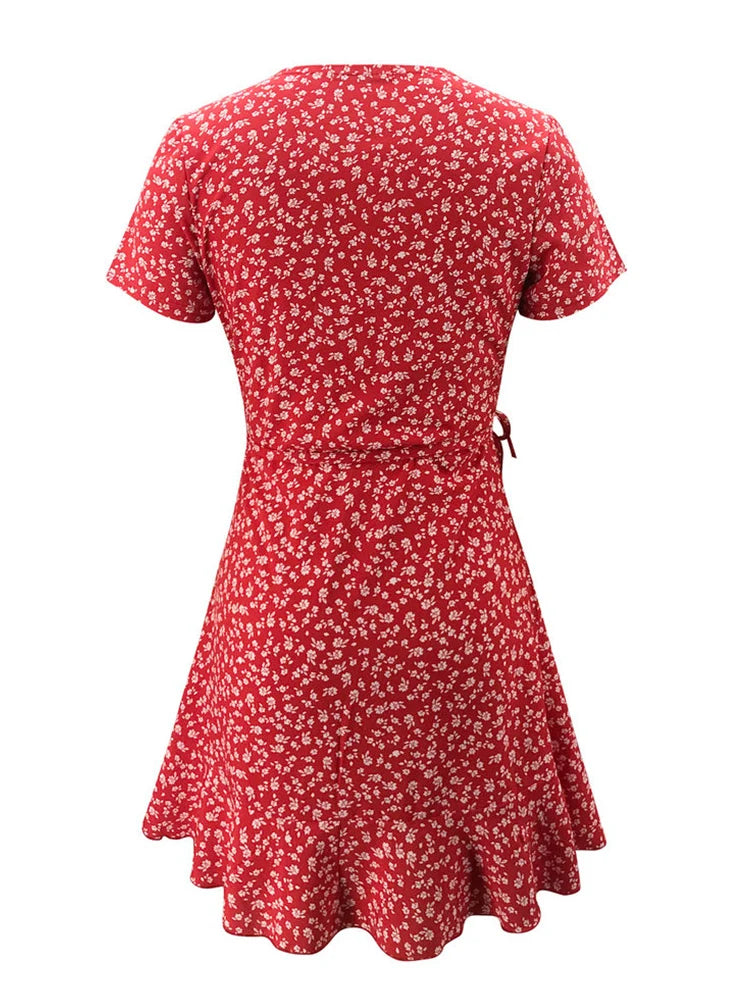 Floral Delight | Women's A-Line Summer Dress-5
