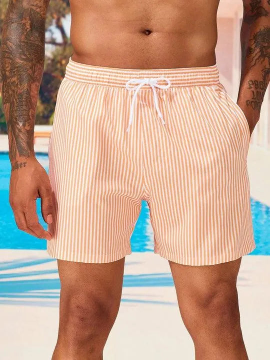 Striped Wave | Men's Swim Trunks 1