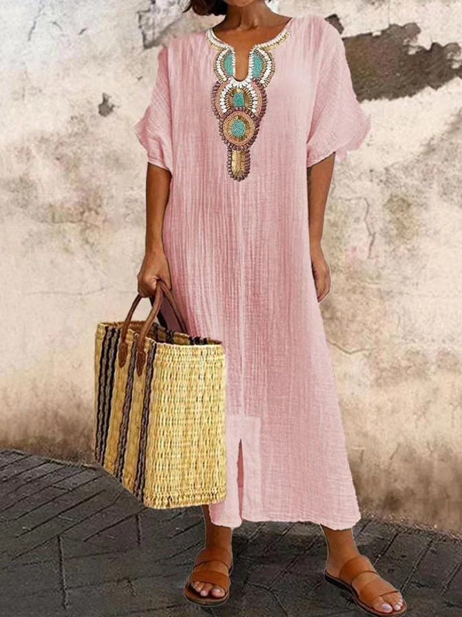 Airy Ethnic Accent Caftan | Summer Bohemian Fashion 2