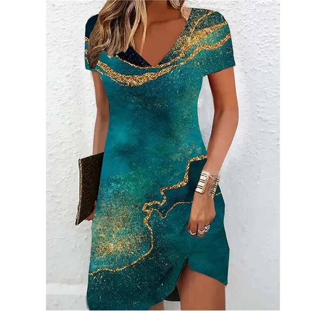 Bianca | Beige Glitter Cocktail Dress for Women - Elegant Party Dress 6