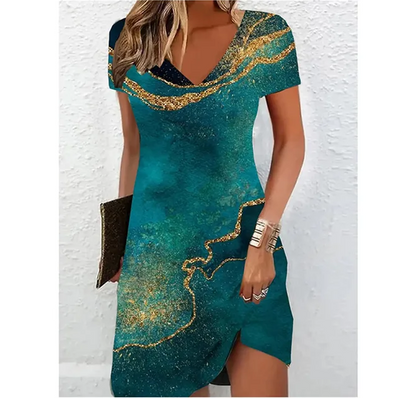 Bianca | Beige Glitter Cocktail Dress for Women - Elegant Party Dress 6