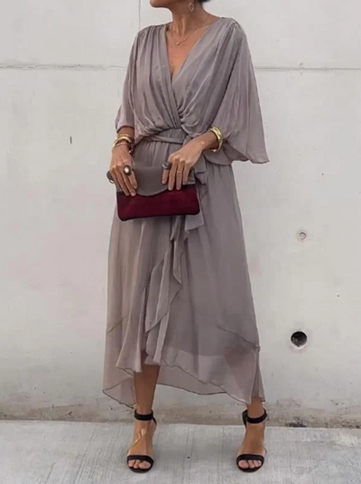 Variant image for Sophie | Women's Chiffon Dress - Elegant V-Neck Wedding Guest Dress-41