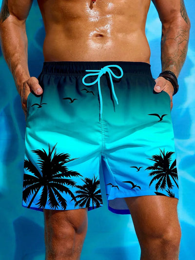 Palm Paradise | Men's Swim Shorts with Tropical Print 2