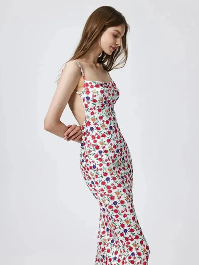 Variant image for Lily | Womens Dress - Floral Suspender for Summer-6