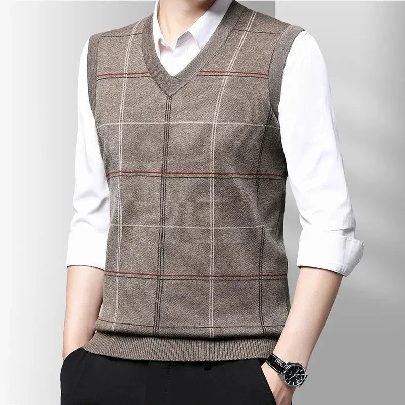 Sebastian | Academic Checkered Kinit Sweater