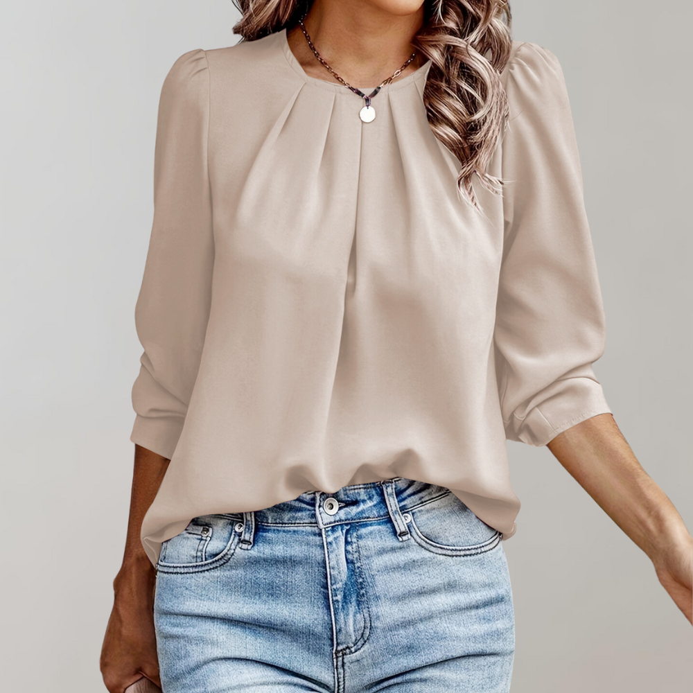 Sophia | Stylish lace puff sleeve blouse
