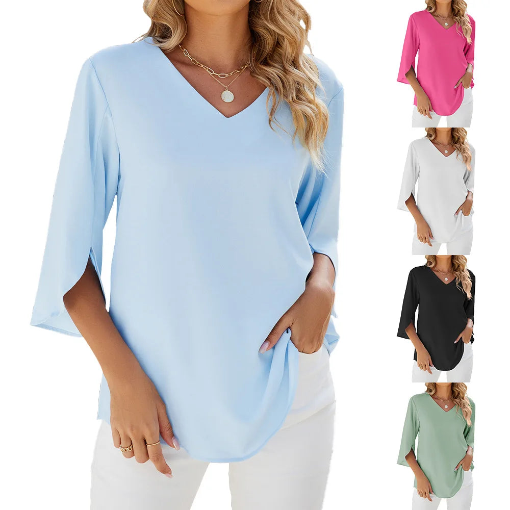 Sophie | Stylish summer blouse with V neck