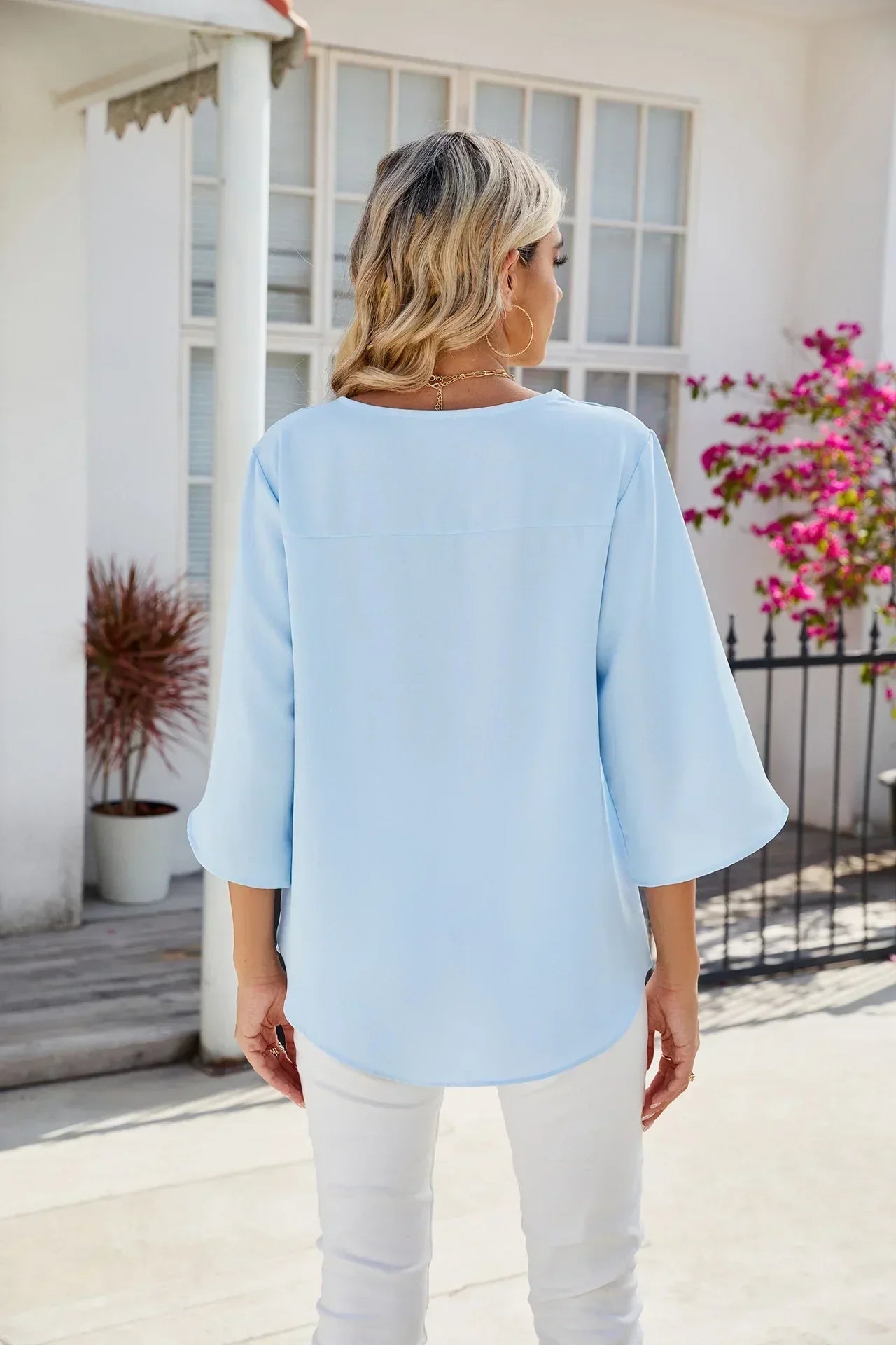 Sophie | Stylish summer blouse with V neck