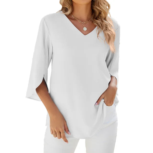 Sophie | Stylish summer blouse with V neck