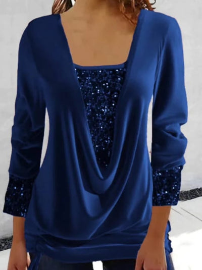 Diana | SparkleFlow Sequin Plus Size Blouse