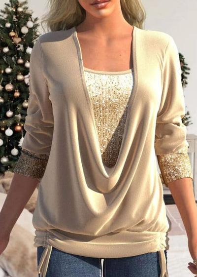 Diana | SparkleFlow Sequin Plus Size Blouse