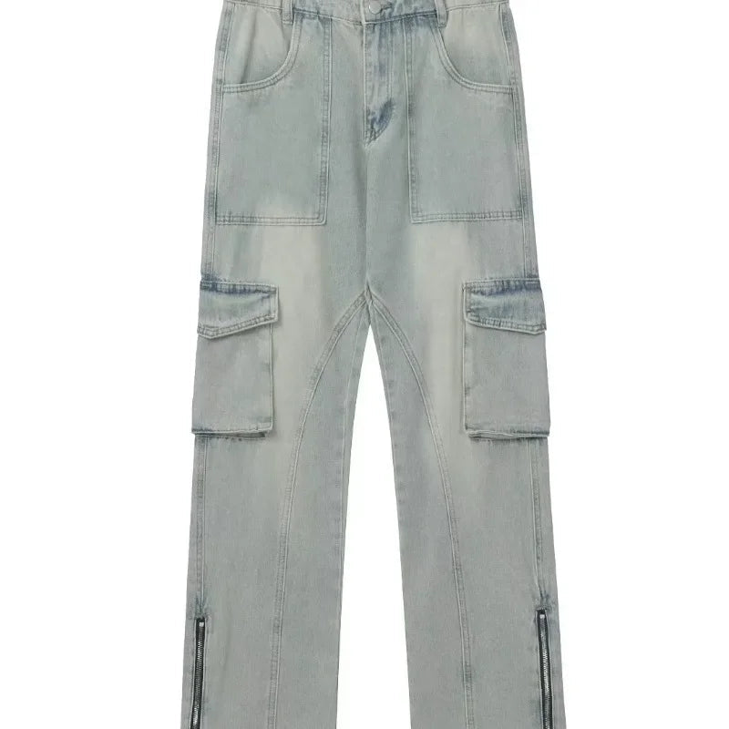 Stefan | Baggy jeans with side zips