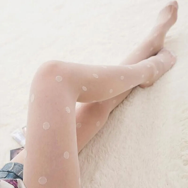 Stefanie | Fashionable tights with a dot pattern