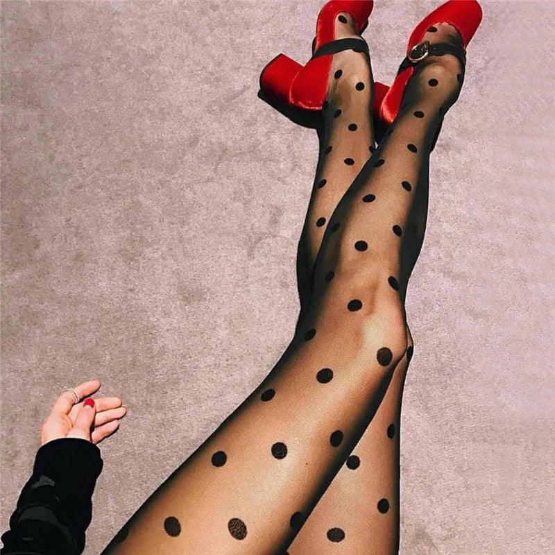 Stefanie | Fashionable tights with a dot pattern